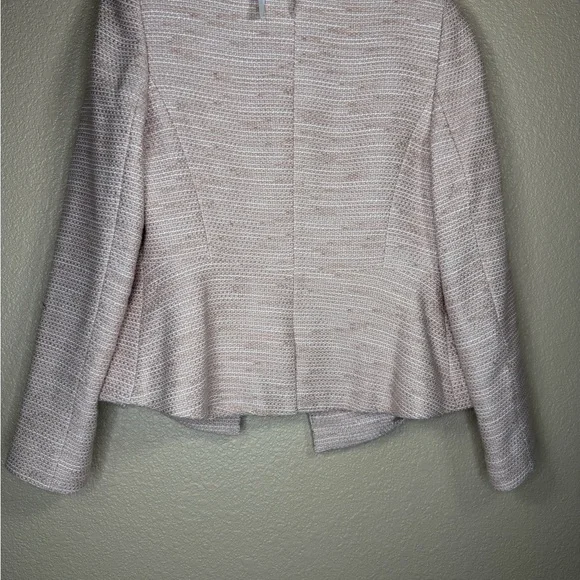 The Limited Scandal Collection Light Pink Peplum Gladiator Textured Blazer - Picture 9 of 10